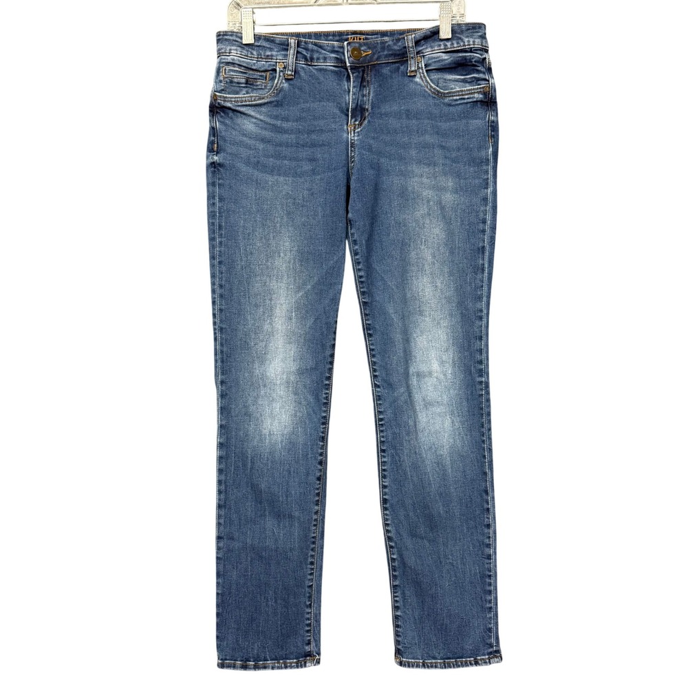 KUT from the Kloth Jeans Womens 8 Blue Straight Leg Stretch Mid Rise Denim